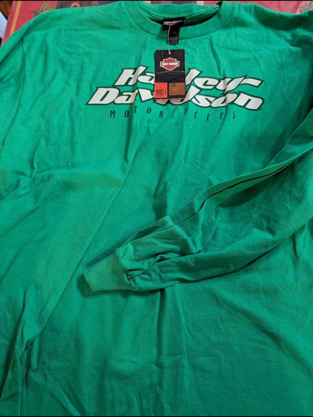 Harley-Davidson Emerald Green Long Sleeve Logo Tee